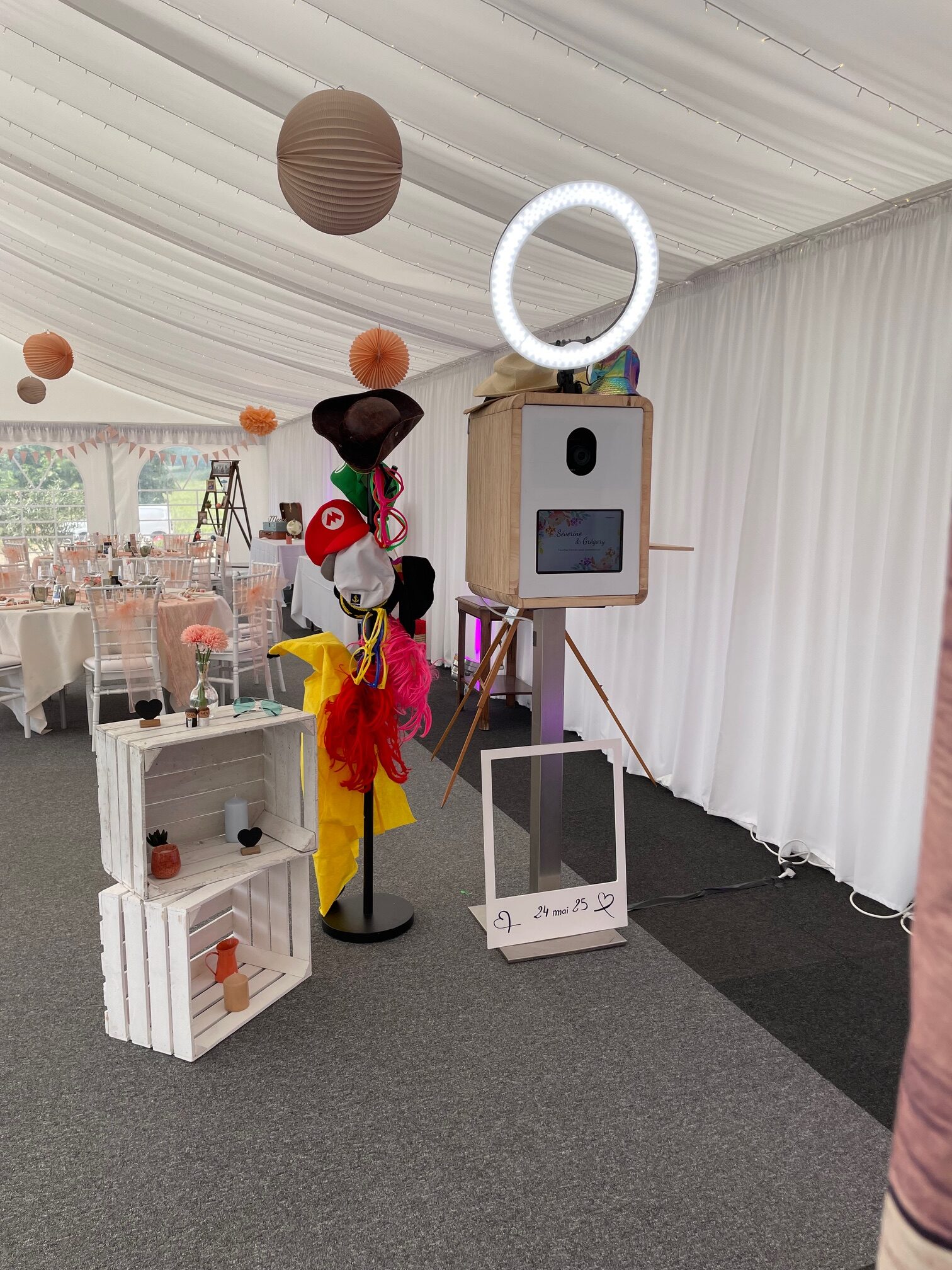 Borne photo installée au mariage de Séverine & Grégory au Domaine du Bollenberg